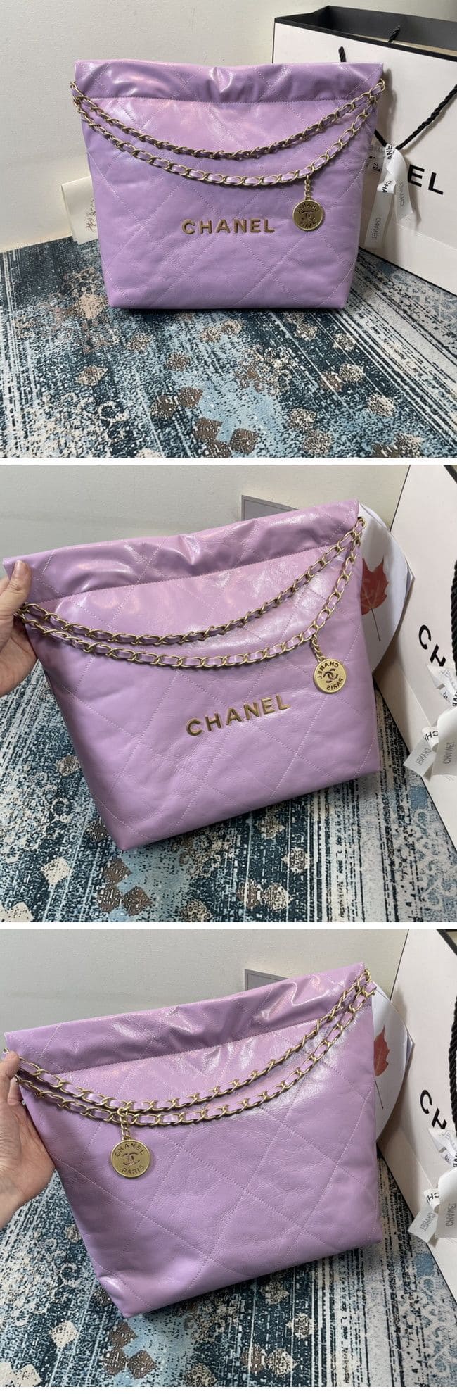 Chanel 220416C シャネル ショルダーバッグ パープル