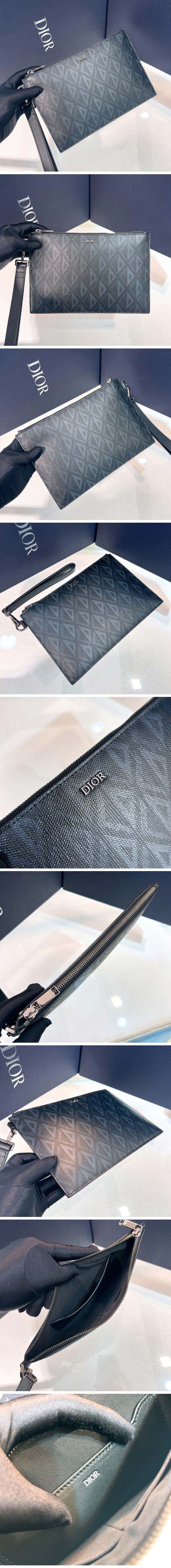 Dior ディオール Essentials A5 Poach CD Diamond クラッチバッグ CDダイヤモンド ブラック