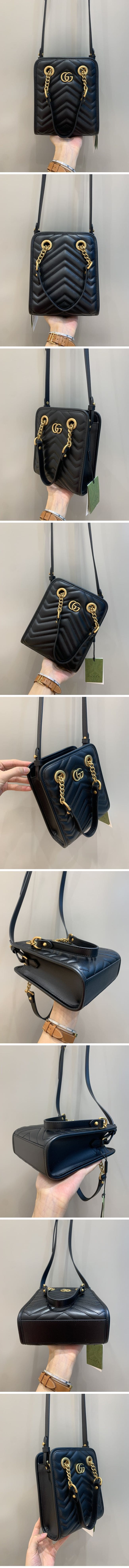 Gucci グッチ GG Marmont Mini Tote Bag 696123 ミニトートバッグ ブラック