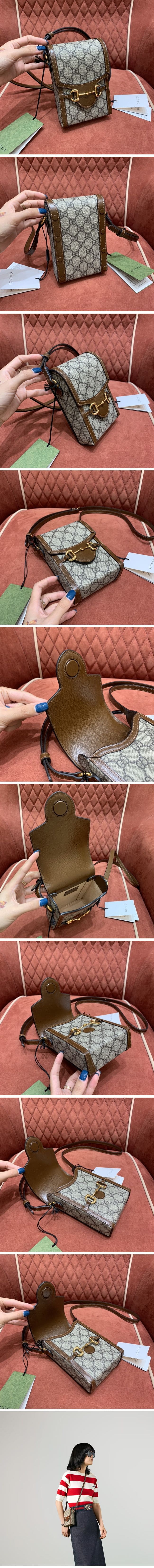 Gucci グッチ Horsebit 1955 ホースビット ミニバッグ 625615 GGスプリーム