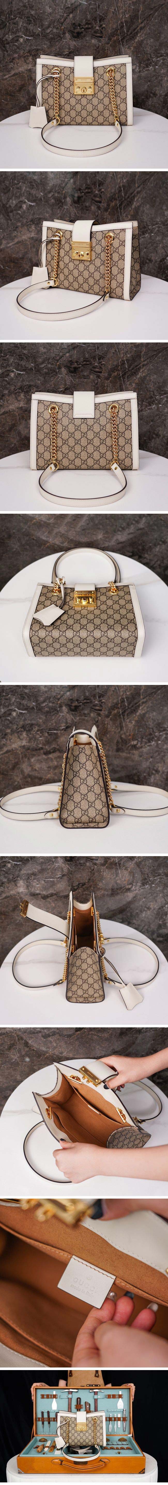 Gucci グッチ Padlock GG Small Shoulder Bag 498156 パドロック スモール ショルダー バッグ GG ホワイト