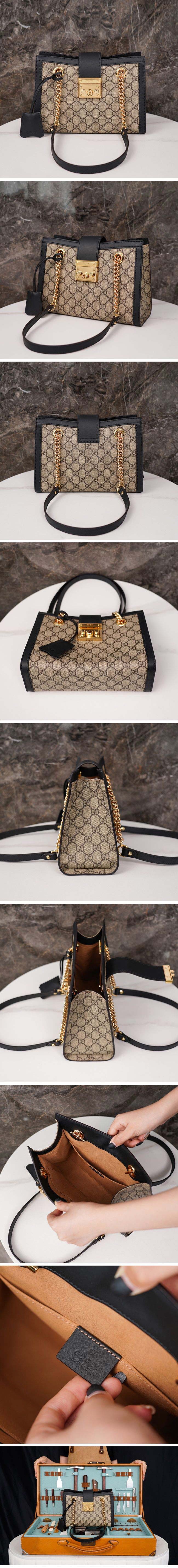 Gucci グッチ Padlock GG Small Shoulder Bag 498156 パドロック スモール ショルダー バッグ GG ブラック