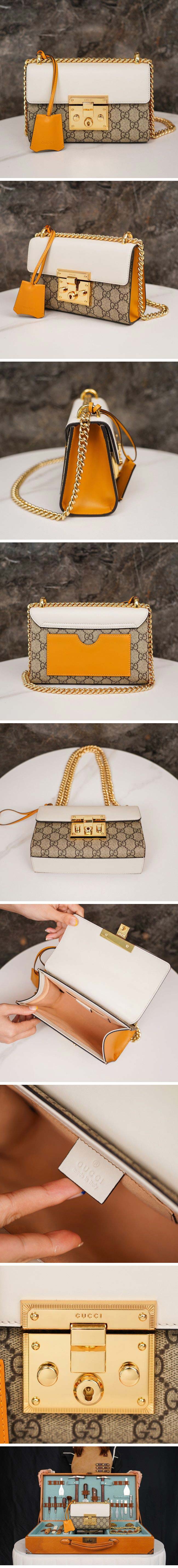 Gucci グッチ Padlock GG Small Shoulder Bag 409487 パドロック スモールショルダーバッグ GG ホワイト