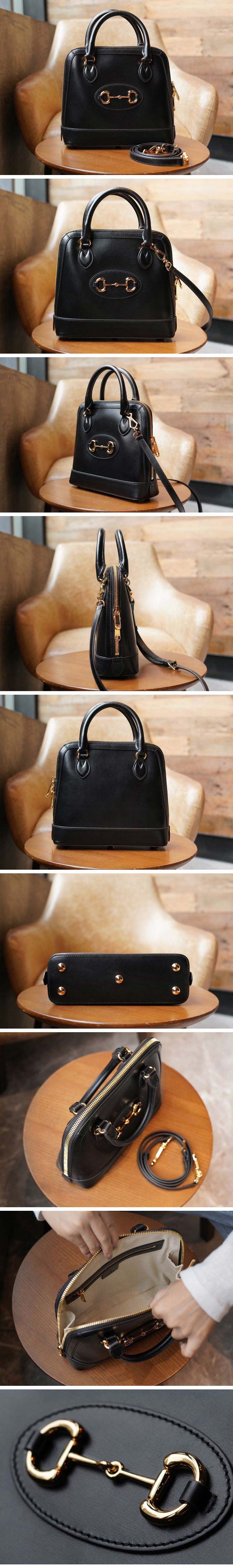 Gucci グッチ Horsebit 1955 Small Top Handle Bag 621220 ホースビット 1955 スモール トップハンドルバッグ GG ブラック