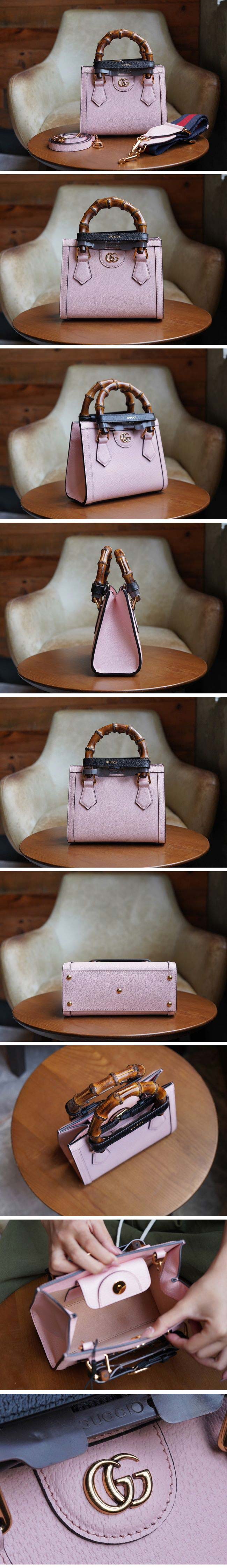 Gucci グッチ Diana Mini Tote Bag ダイアナ ミニトート バッグ ピンク