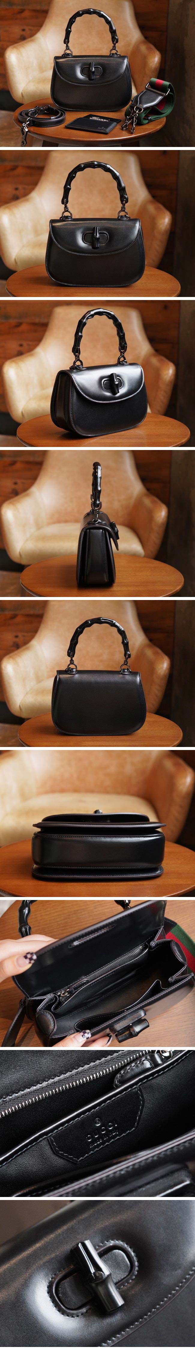 Gucci グッチ Bamboo 1947 Small Top Handle Bag バンブー 1947 スモール トップ ハンドルバッグ ブラック