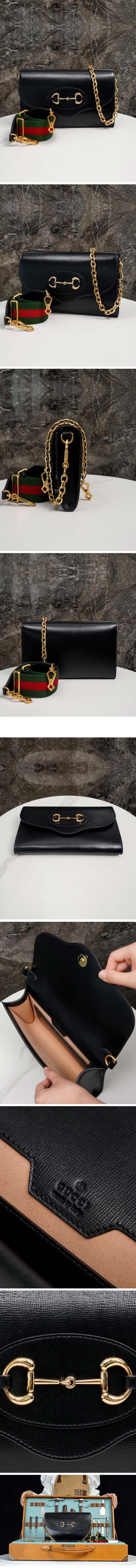 Gucci グッチ 1955 Horsebit Shoulder Bag ホースビット ショルダーバッグ ブラック