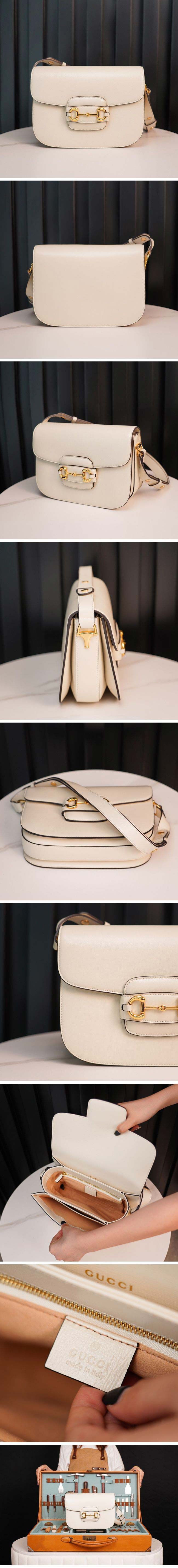 Gucci グッチ Horsebit 1955 Shoulder Bag ホースビット 1955 ショルダーバッグ ホワイト