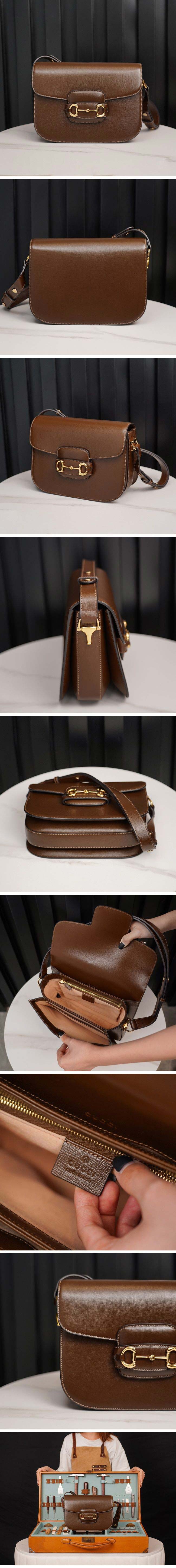 Gucci グッチ Horsebit 1955 Shoulder Bag ホースビット 1955 ショルダーバッグ ブラウン