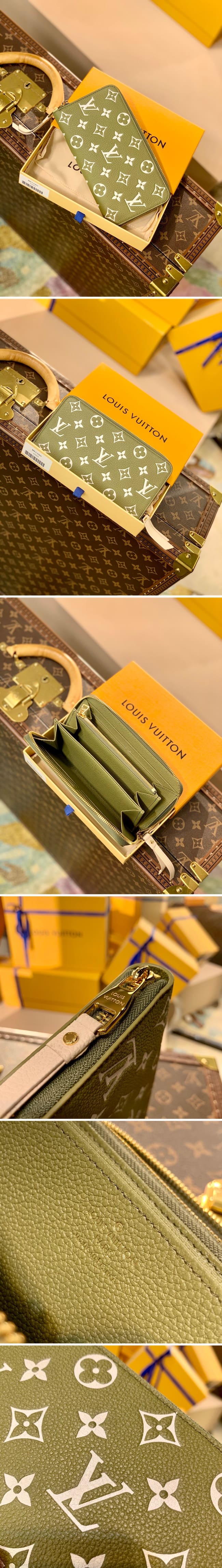 Louis Vuitton ルイヴィトン zippy wallet ジッピー・ウォレット M81280 カーキ