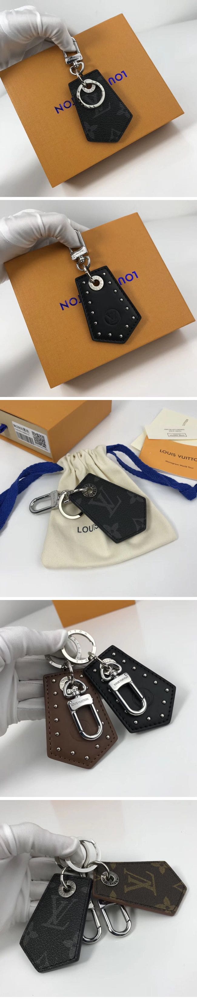 Louis Vuitton ルイヴィトン M62800 チャーム キーホルダー ブラックモノグラム