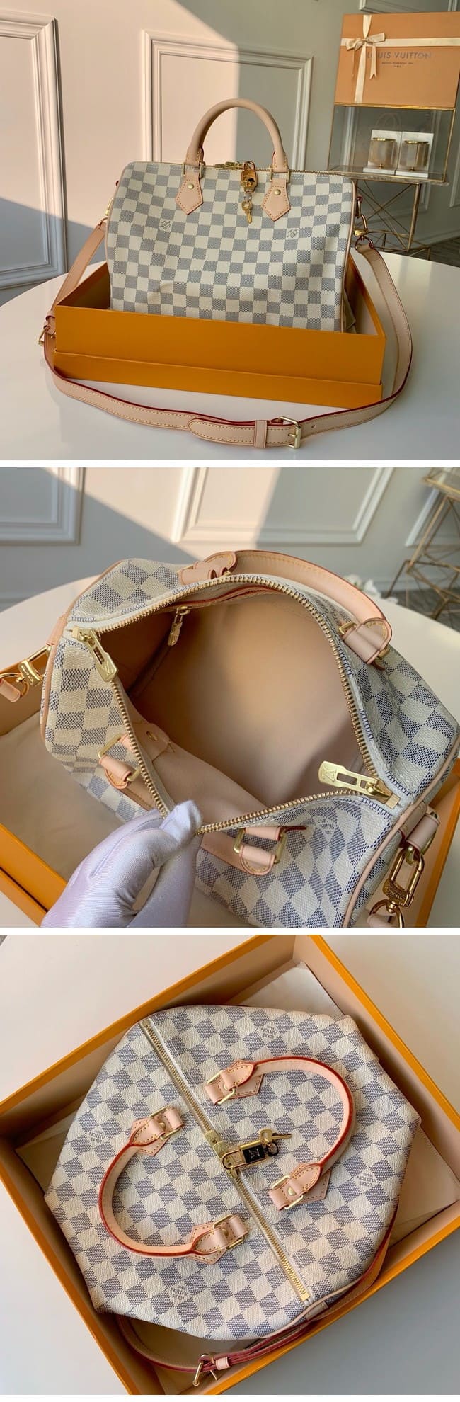 Louis Vuitton Speedy Bandoliere 30 ルイヴィトン N41373 スピーディ バンドリエール 30 ダミエ アズール