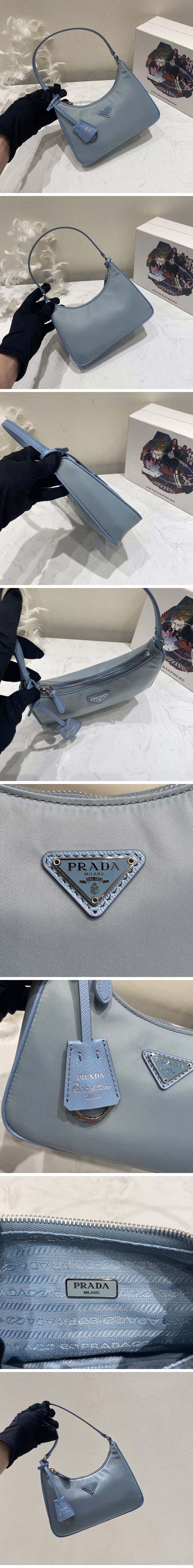 Prada プラダ Nylon Shoulder Bag 1NE204 ナイロン ショルダーバッグ ライトブルー