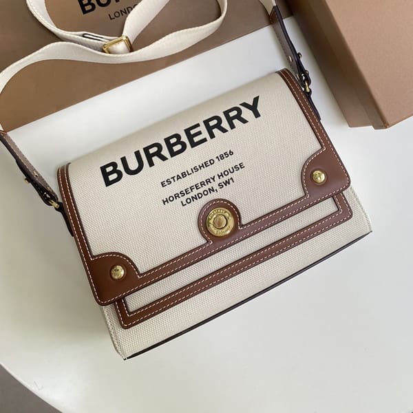 Burberry HorseFerry Canvas Shoulder Bag バーバリー ホースフェリー キャンバス ショルダーバッグ ブラウン