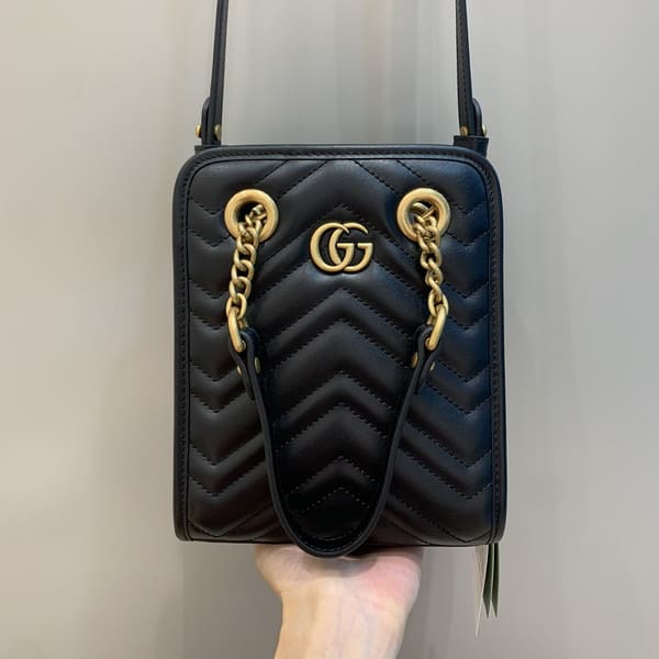 Gucci グッチ GG Marmont Mini Tote Bag 696123 ミニトートバッグ ブラック