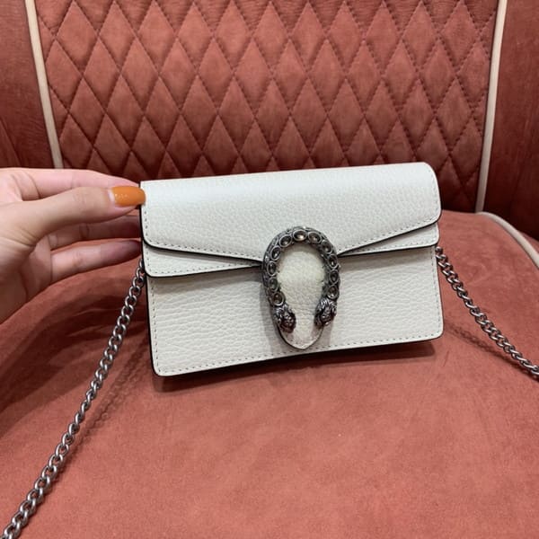 Gucci グッチ Small Dionysus Super Mini Bag 476432 ディオニュソス スーパーミニバッグ レザーホワイト