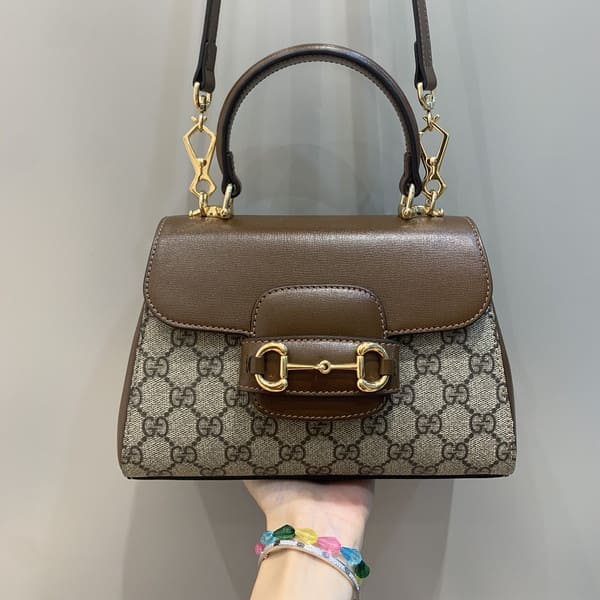 Gucci グッチ Horsebit 1955 Mini Bag ホースビット 1955 ミニバッグ 703848 ライトブラウン