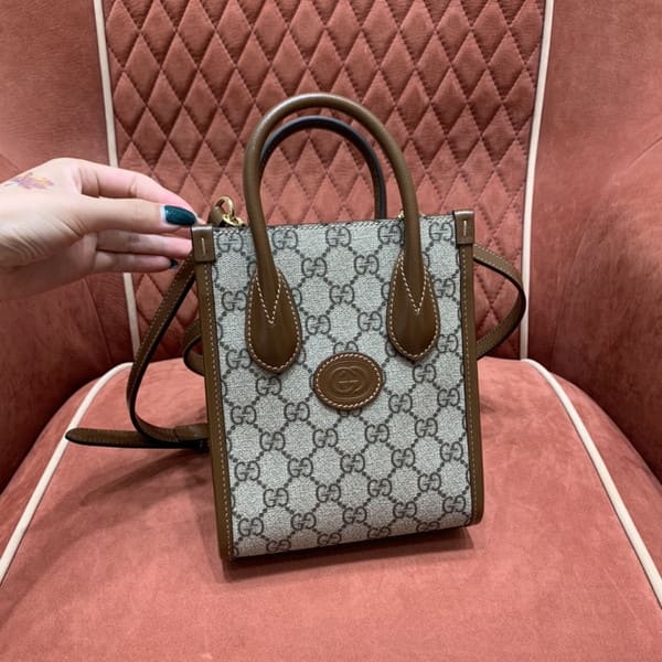 Gucci グッチ インターロッキングG付き ミニトートバッグ 671623 GGスプリーム