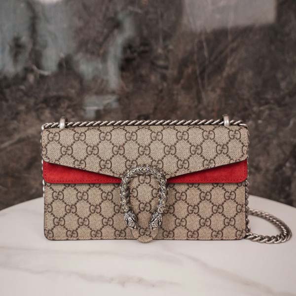 Gucci グッチ Dionysus Small shoulder bag 499623 ディオニソス スモールショルダーバッグ GGスプリーム/レッド