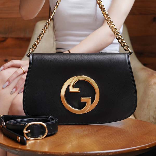 Gucci グッチ Blondie Shoulder Bag ブロンディ ショルダーバッグ ブラック