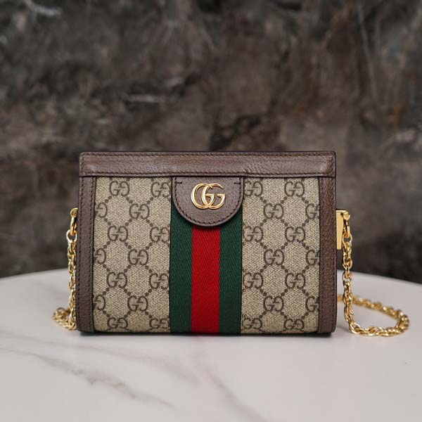 Gucci グッチ Ophidia GG Mini Shoulder Bag 602676 オフィディア ミニショルダーバッグ GG ベージュ/エボニー