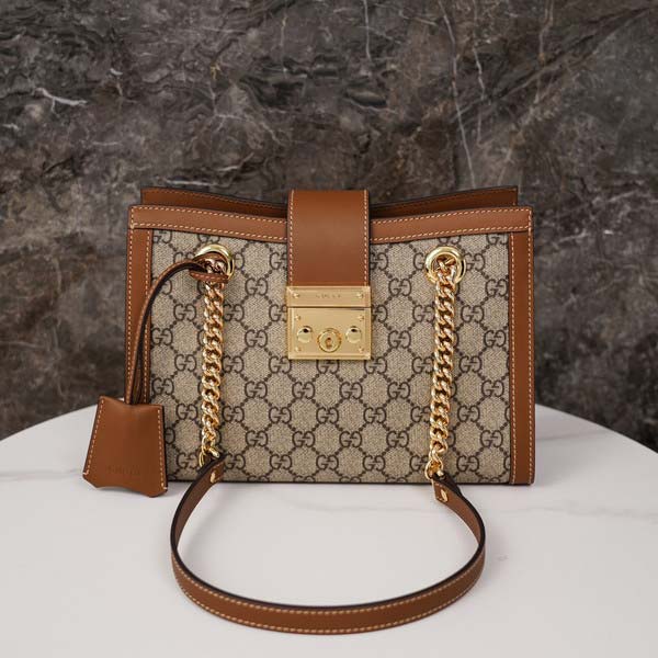 Gucci グッチ Padlock GG Small Shoulder Bag 498156 パドロック スモール ショルダー バッグ GG ブラウン