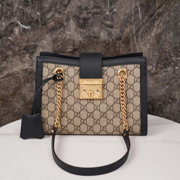 Gucci グッチ Padlock GG Small Shoulder Bag 498156 パドロック スモール ショルダー バッグ GG ブラック