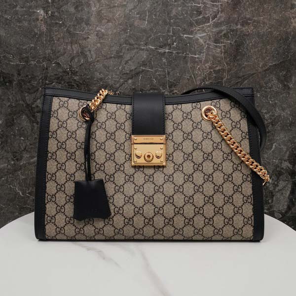 Gucci グッチ Padlock GG Midium Shoulder Bag 479197 パドロック ミディアム ショルダー バッグ GG ブラック