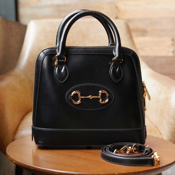 Gucci グッチ Horsebit 1955 Small Top Handle Bag 621220 ホースビット 1955 スモール トップハンドルバッグ GG ブラック