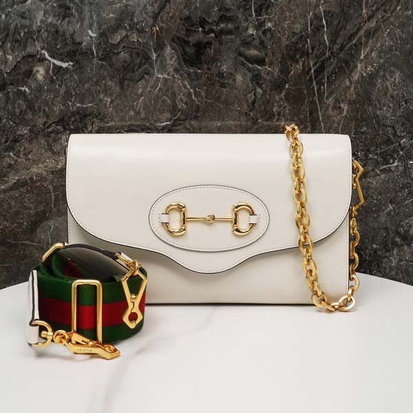 Gucci グッチ 1955 Horsebit Shoulder Bag ホースビット ショルダーバッグ ホワイト