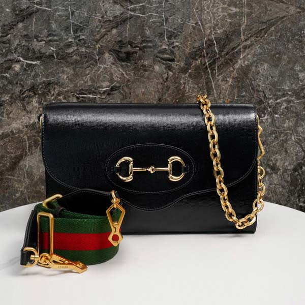 Gucci グッチ 1955 Horsebit Shoulder Bag ホースビット ショルダーバッグ ブラック