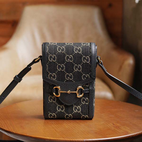 Gucci グッチ Horsebit 1955 Mini Bag ホースビット ミニバッグ GGスプリーム ブラック