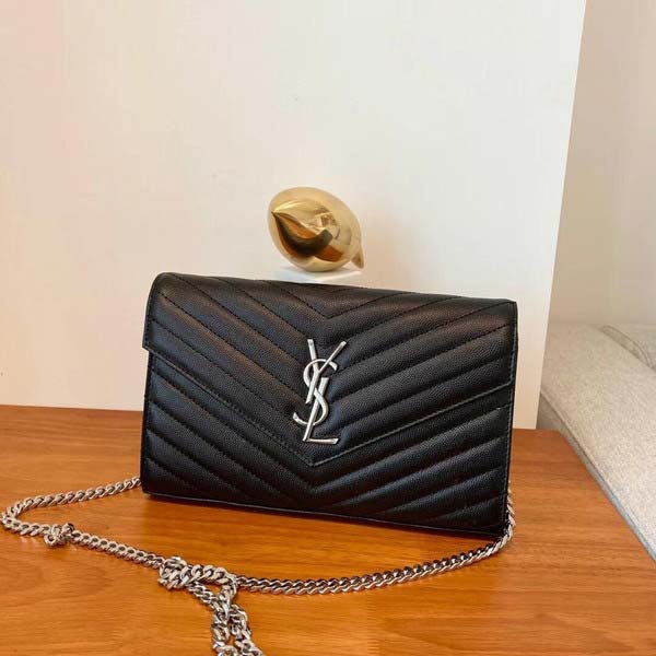 Saint Laurent Monogram Shoulder Bag サンローラン モノグラム ショルダーバッグ ブラック&シルバー